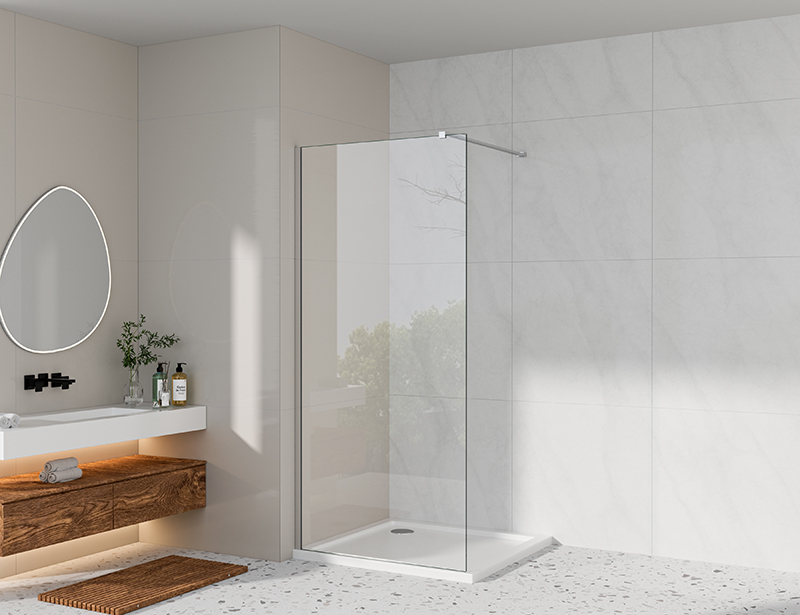 A20P-A Mampara de Ducha Cromada/Negra/Dorada 6/8mm